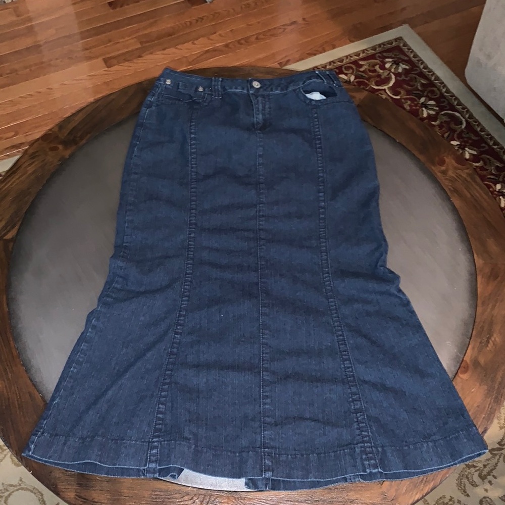 Cato Full Length Jean Skirt